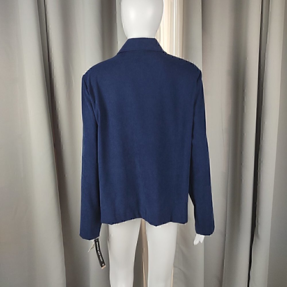 Briggs New York Women's Blue/Navy 4 Button Jacket Size 12 (NWT) - Picture 3 of 12